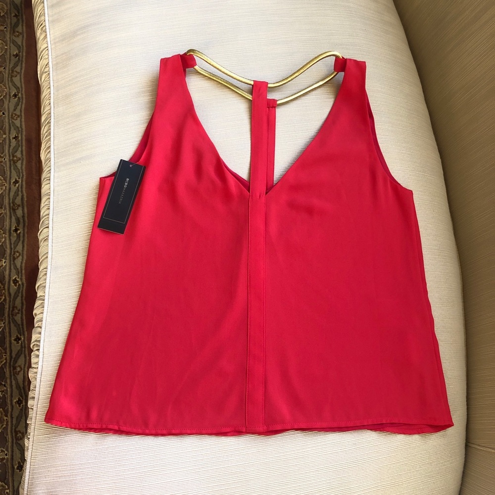BCBG Max Azria Red Top Sz M